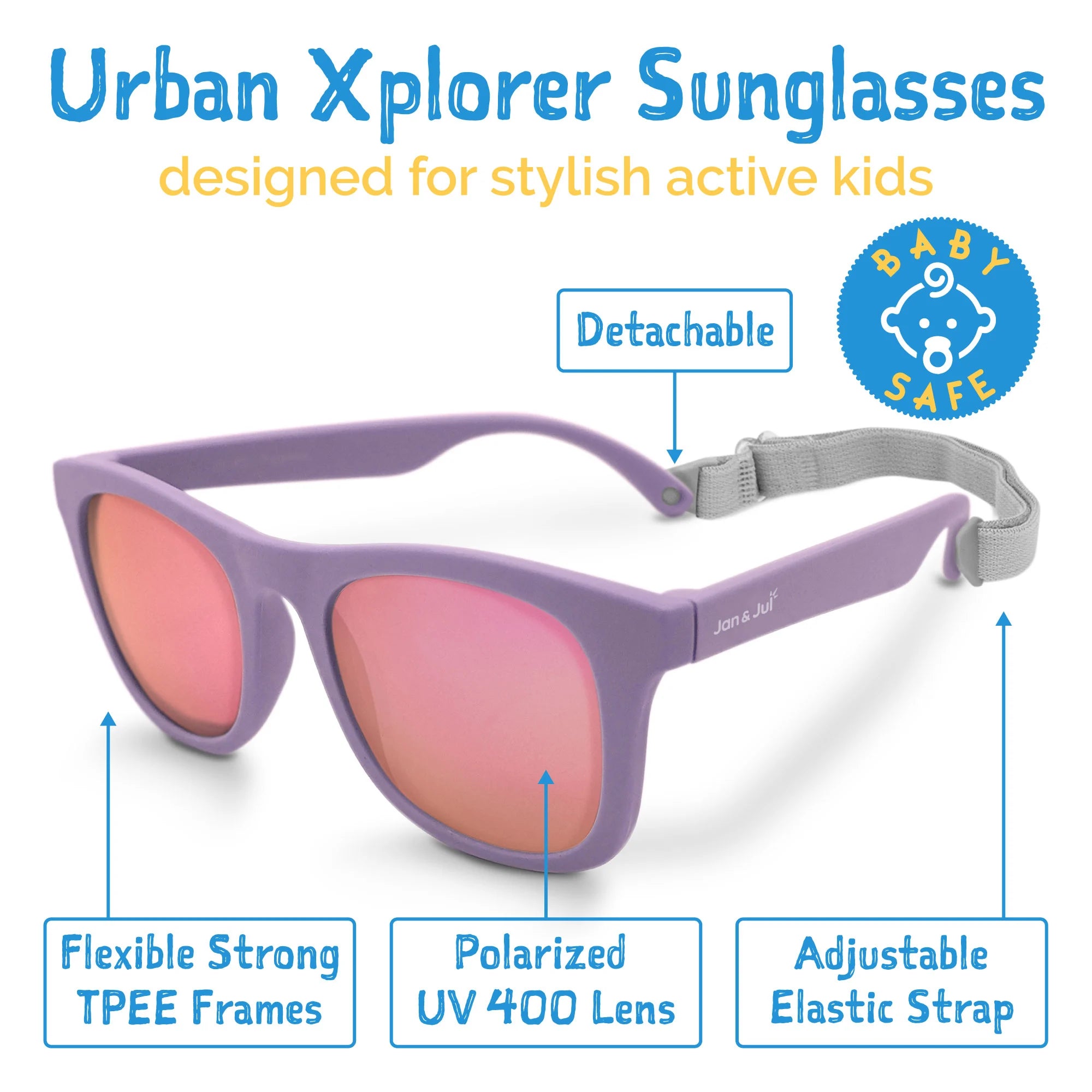 Jan & Jul Sunglasses- Dusty Purple with Aurora Lens