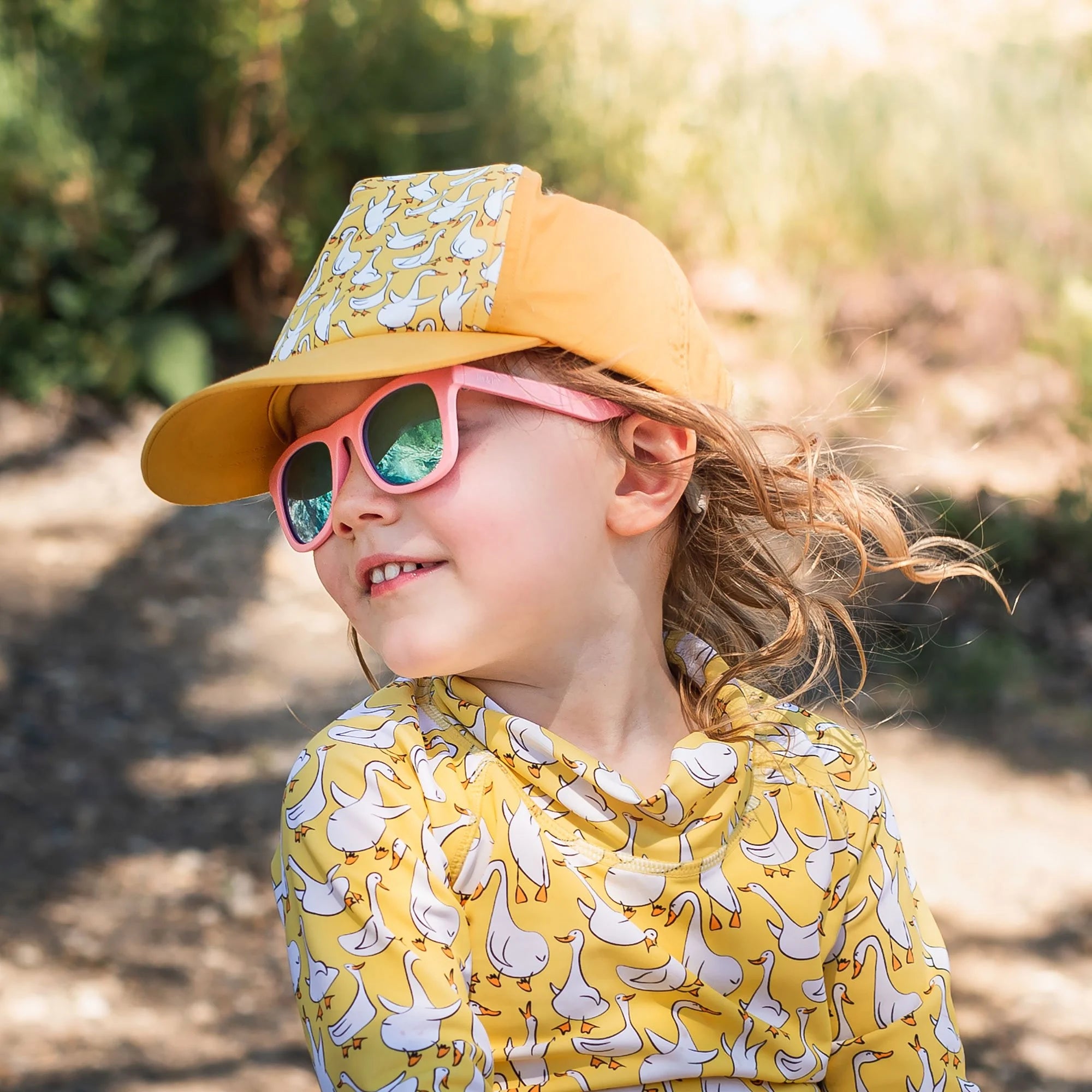 Jan & Jul Sunglasses- Peachy Pink with Aurora Lens