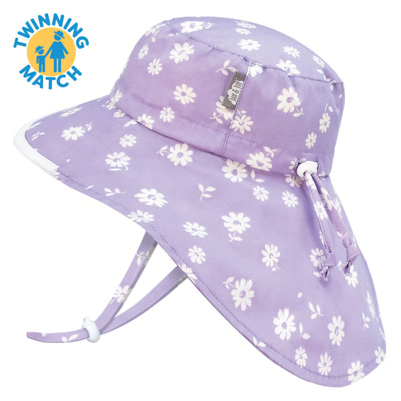 Jan & Jul Aqua Cotton Adventure Hat- Purple Daisy