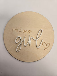 Wild Wheat & Rose - Wooden with Acrylic Announcements
