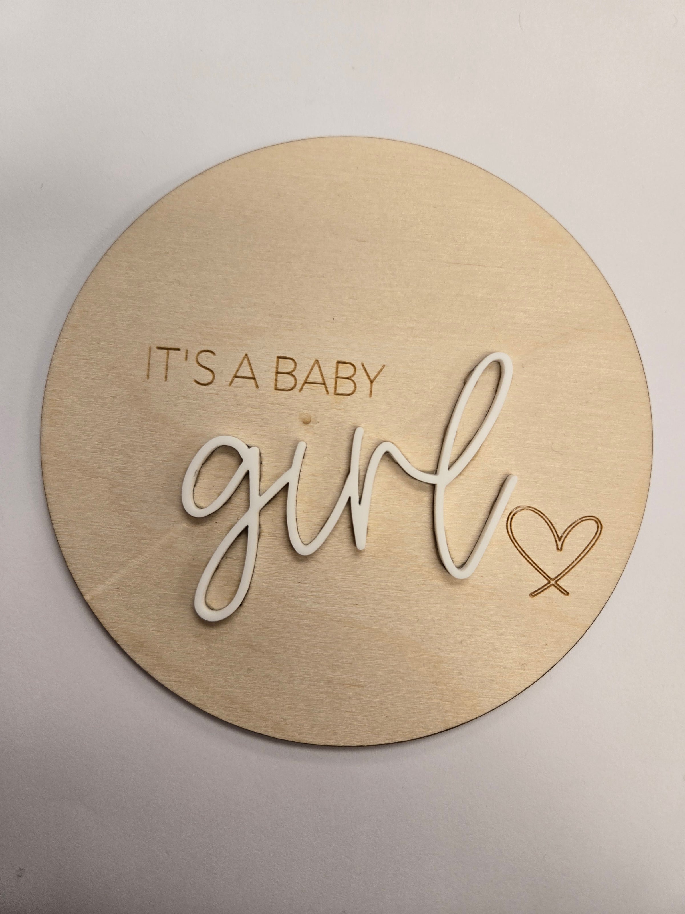 Wild Wheat & Rose - Wooden with Acrylic Announcements