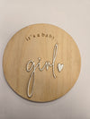 Wild Wheat & Rose - Wooden with Acrylic Announcements