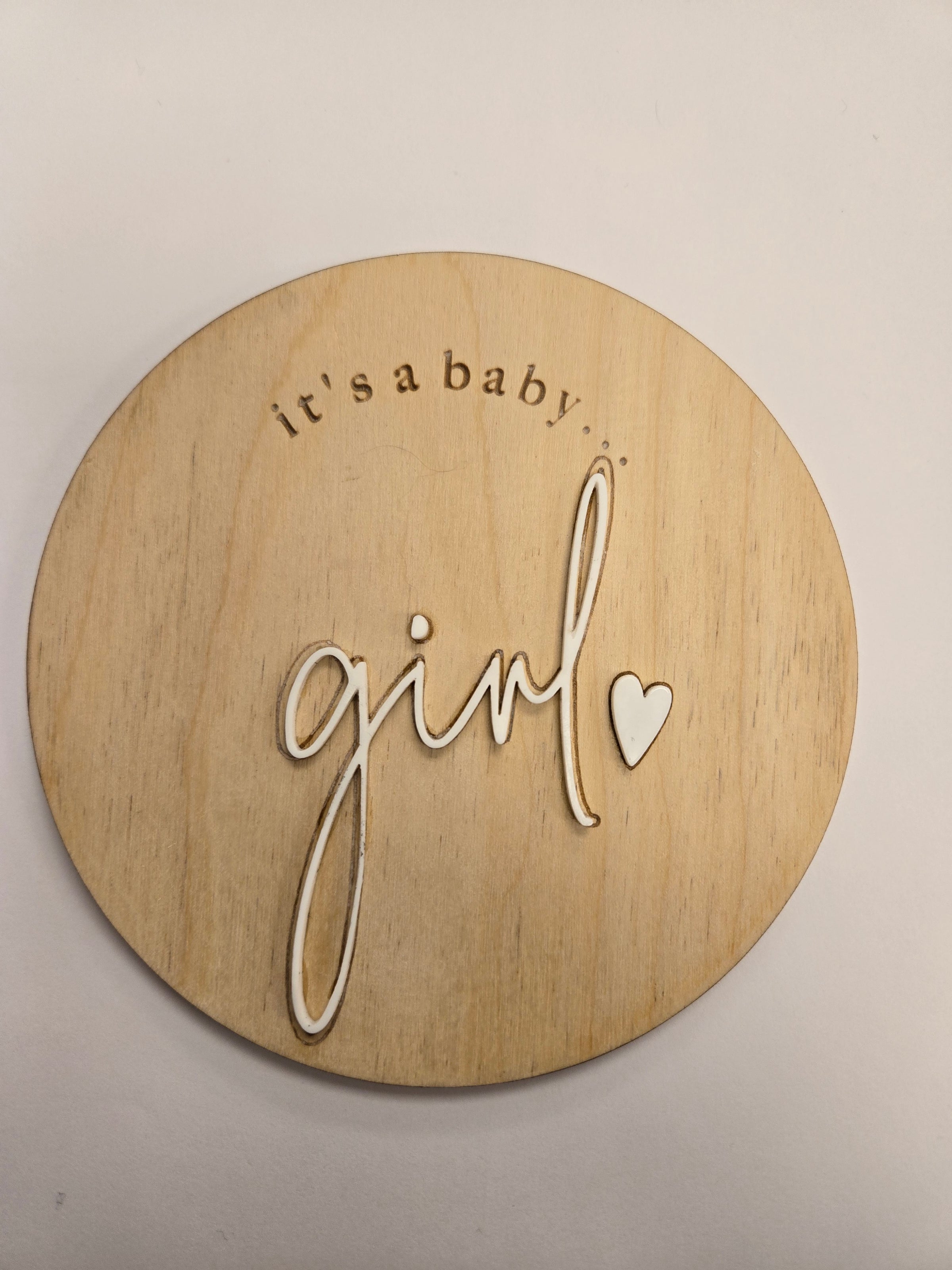 Wild Wheat & Rose - Wooden with Acrylic Announcements