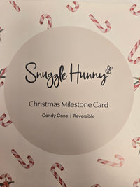Snuggle Hunny - Christmas Candy Cane Reversible Milestone Card