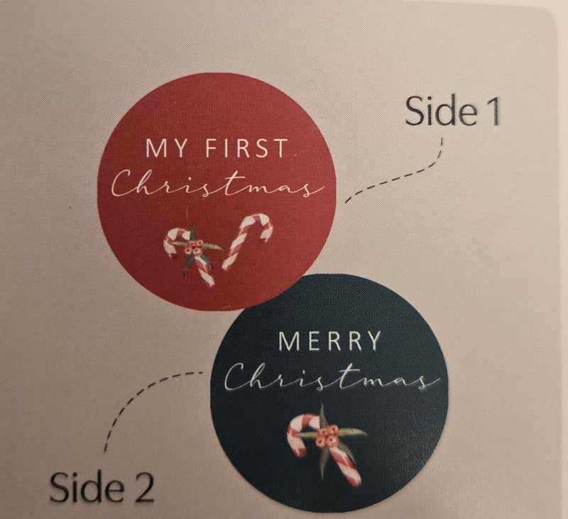 Snuggle Hunny - Christmas Candy Cane Reversible Milestone Card