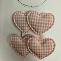 BTB - Fabric Heart Bow Clips