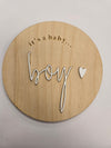Wild Wheat & Rose - Wooden with Acrylic Announcements