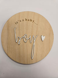 Wild Wheat & Rose - Wooden with Acrylic Announcements