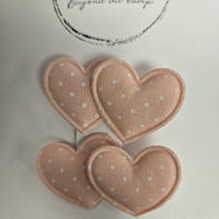 BTB - Fabric Heart Bow Clips