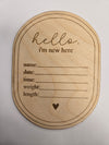 Wild Wheat & Rose - Wooden Announcements