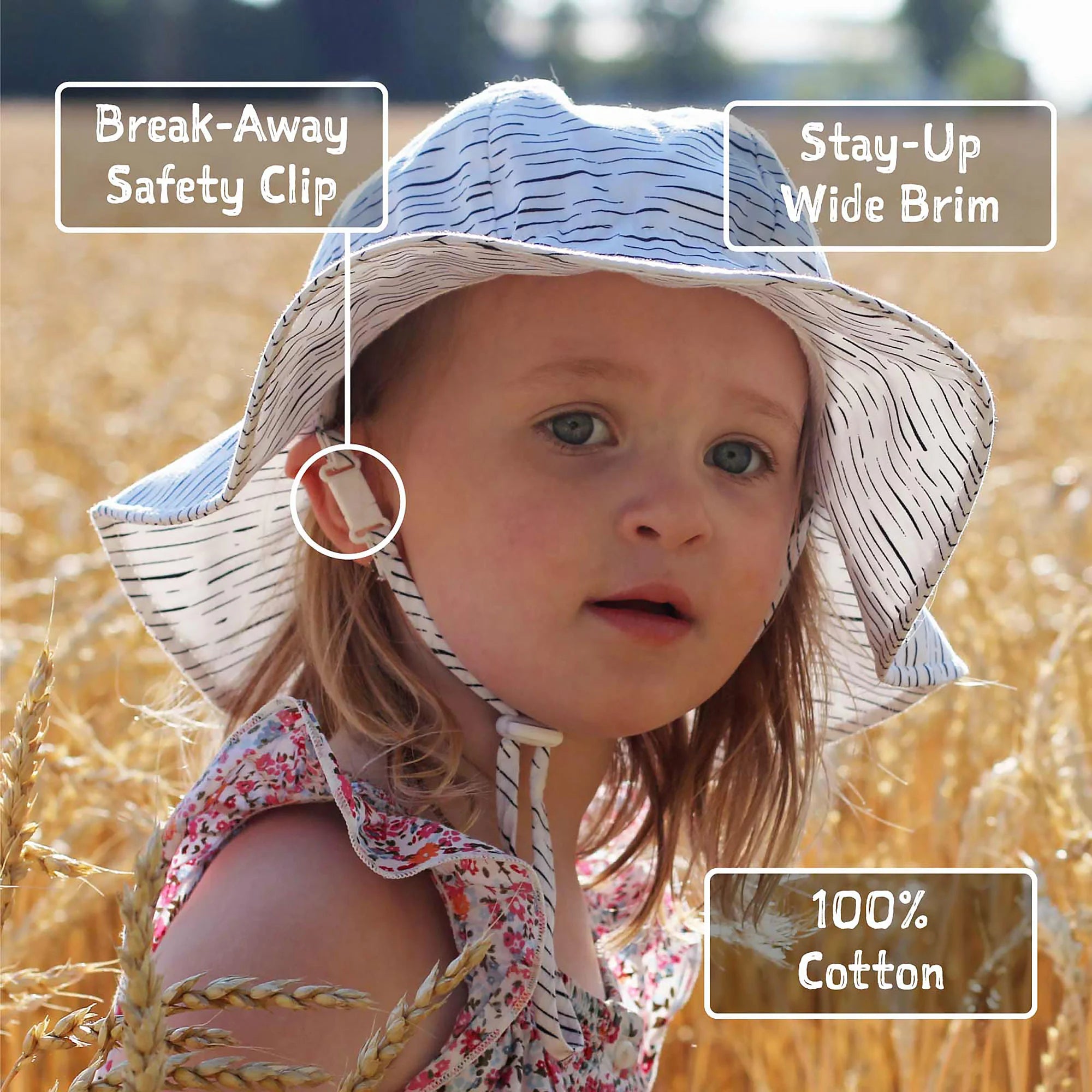 Jan & Jul Cotton Floppy Hat- Pink Daisy