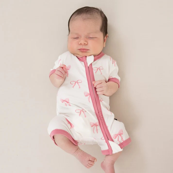 Kyte Baby - Zipper Shortalls in Bow