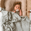 Blossom and Pear -  Bamboo Cotton Swaddle Sage