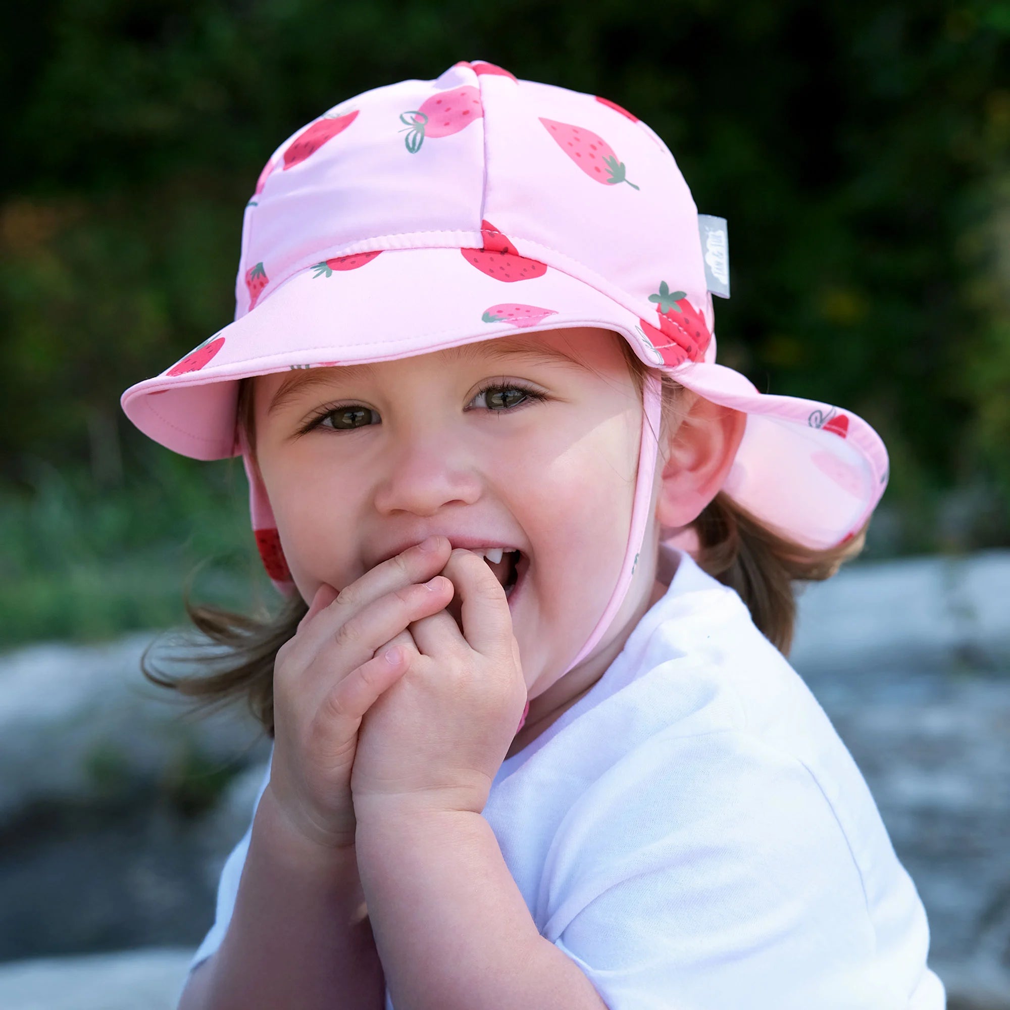 Jan & Jul Sun Soft UV Baby Cap - Quick Dry - Pink Strawberries