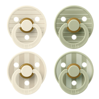 BIBS -  Pacifier  Size 2- Pin Colour Collection  Latex 4 PK