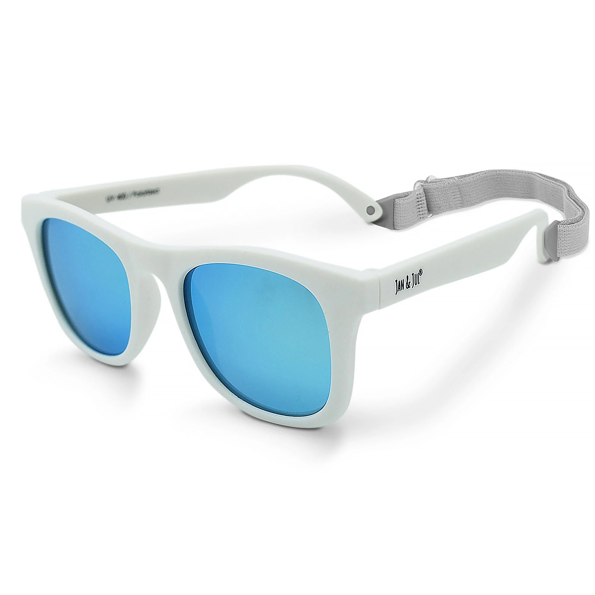 Jan & Jul Sunglasses- White with Aurora Lens
