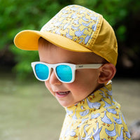 Jan & Jul Sunglasses- White with Aurora Lens