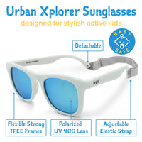Jan & Jul Sunglasses- White with Aurora Lens