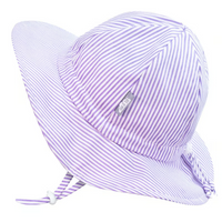 Jan & Jul Cotton Floppy Hat- Purple Stripes