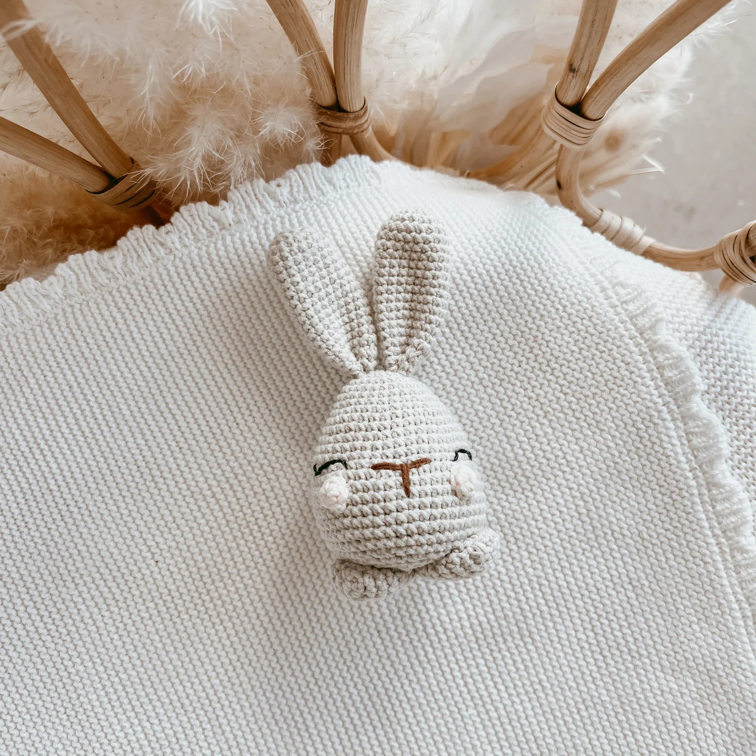 Blossom And Pear  - Bunny Crochet Rattle