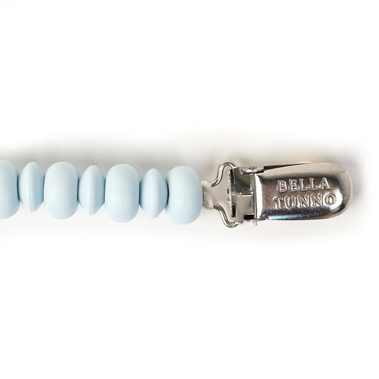 bella tunno pacifier clip light blue detail shot brandon manitoba