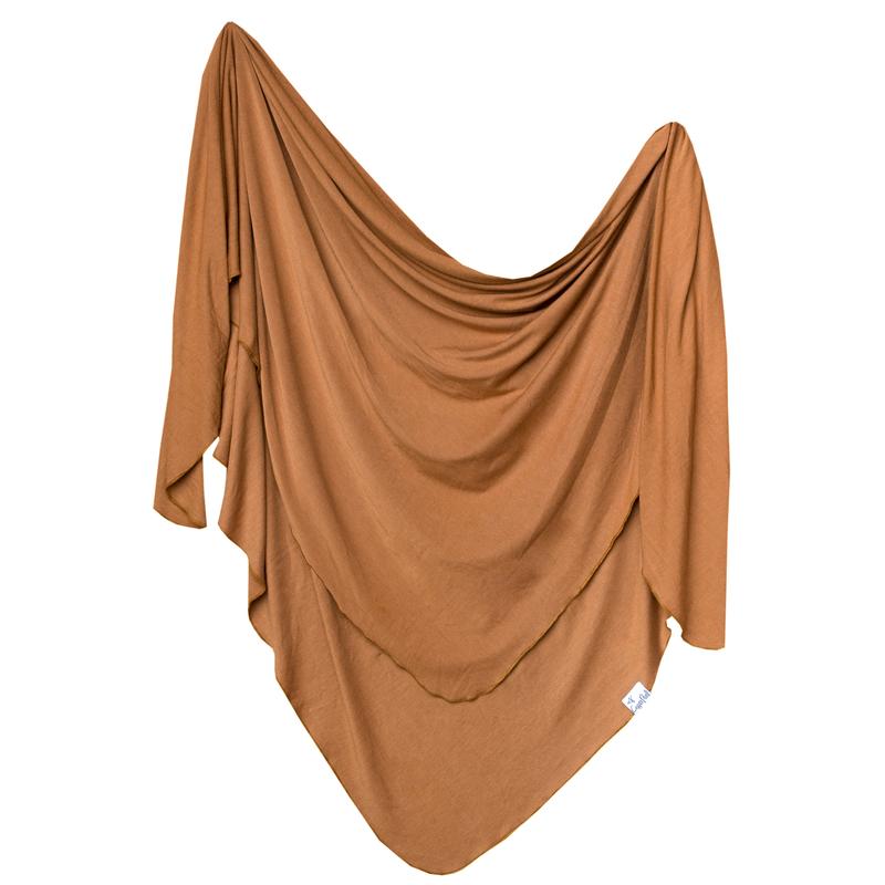 copper pearl premium knit swaddle blanket camel brandon manitoba