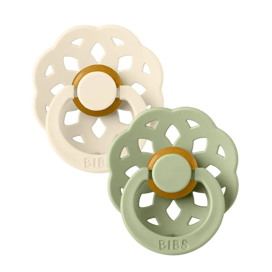 Bibs Colour Latex Pacifier - 0-6m - Size 1 - 2pk - Dark Oak/vanilla : Target