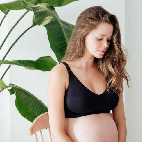 Black pregnancy and nursing seamless bra